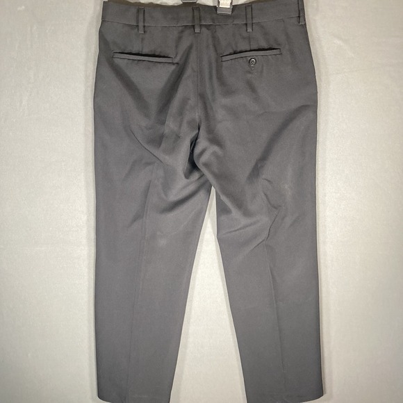 VanHeusen Studio Black Dress Suit Pants 34/30‎ 100% Polyester - Picture 2 of 8